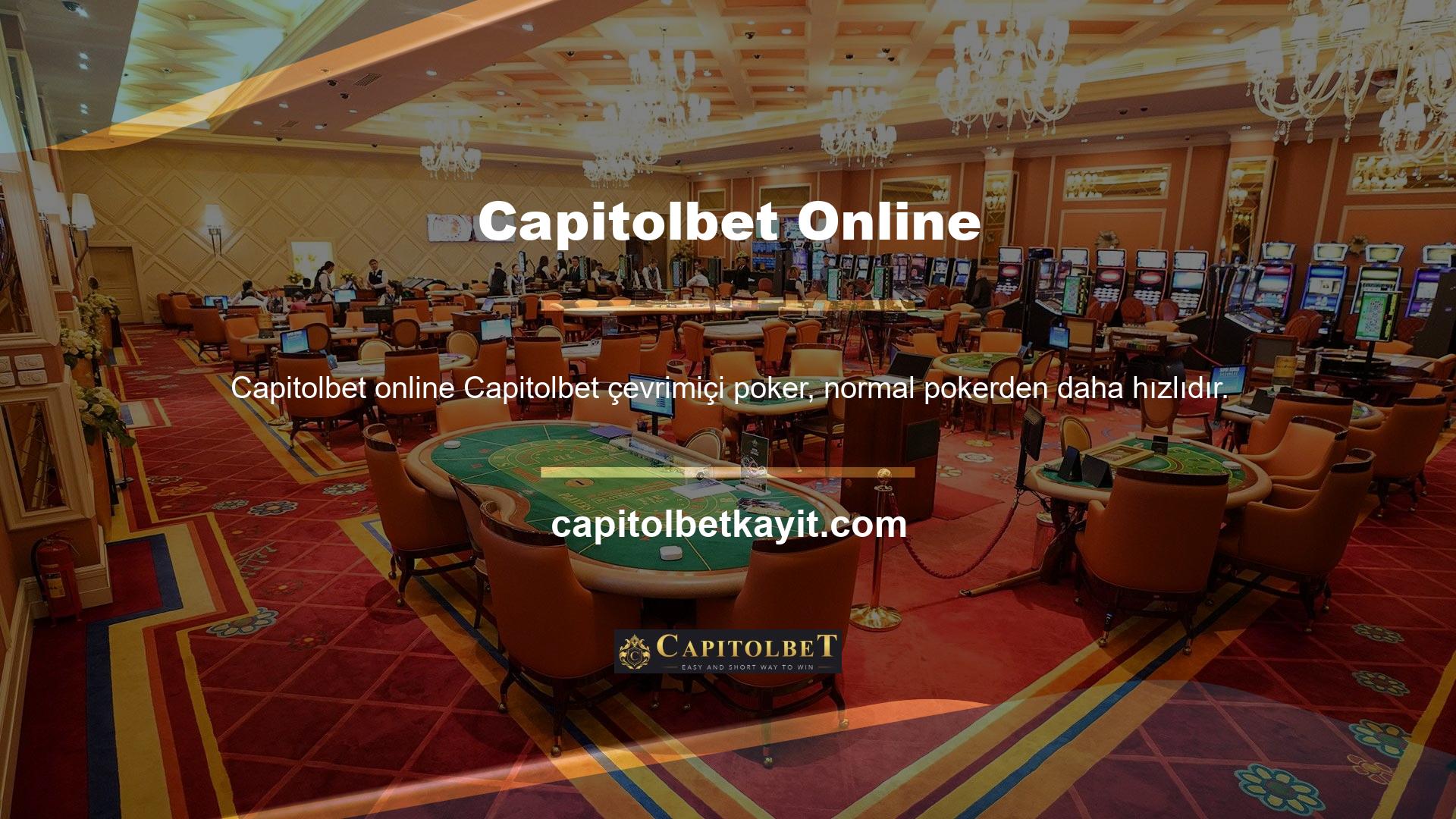 Canlı casinoda yaklaşık 20 el ve çevrimiçi bölümde 100'e kadar el vardır